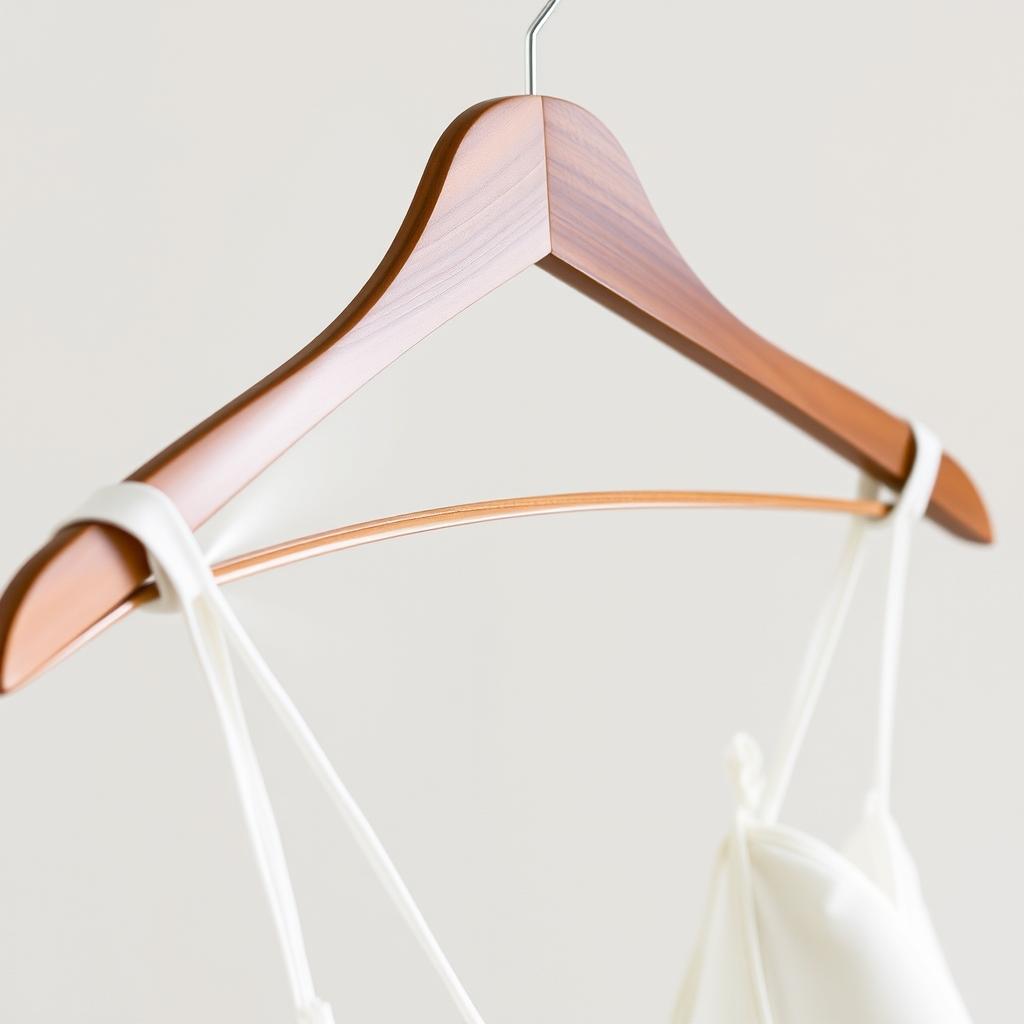 Cintre spécial lingerie avec coussinets en soie pour soutiens-gorge délicats