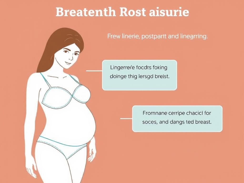 Illustration des changements corporels post-partum et besoins en lingerie Illustration des changements corporels post-partum et besoins en lingerie