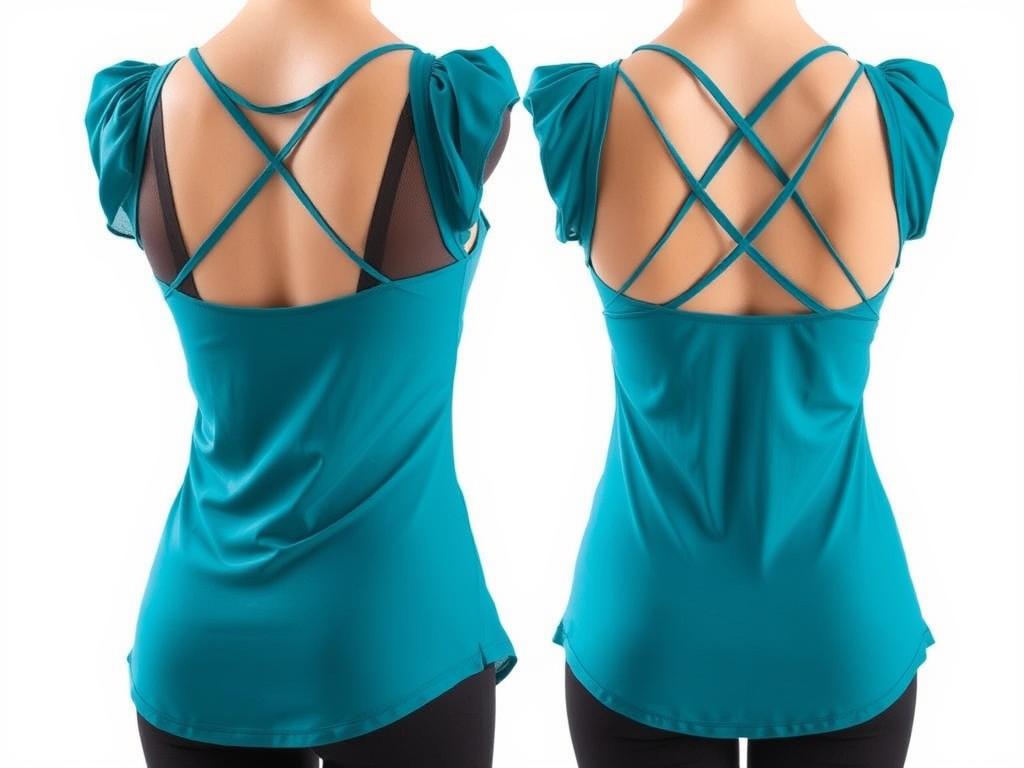 Top ETA 2-en-1 pour la danse avec brassière intégrée Top ETA 2-en-1 pour la danse avec brassière intégrée