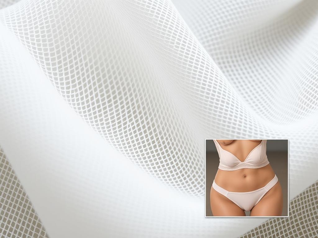 Détail du tissu TENCEL Modal utilisé dans les accessoires anti-transpiration pour lingerie