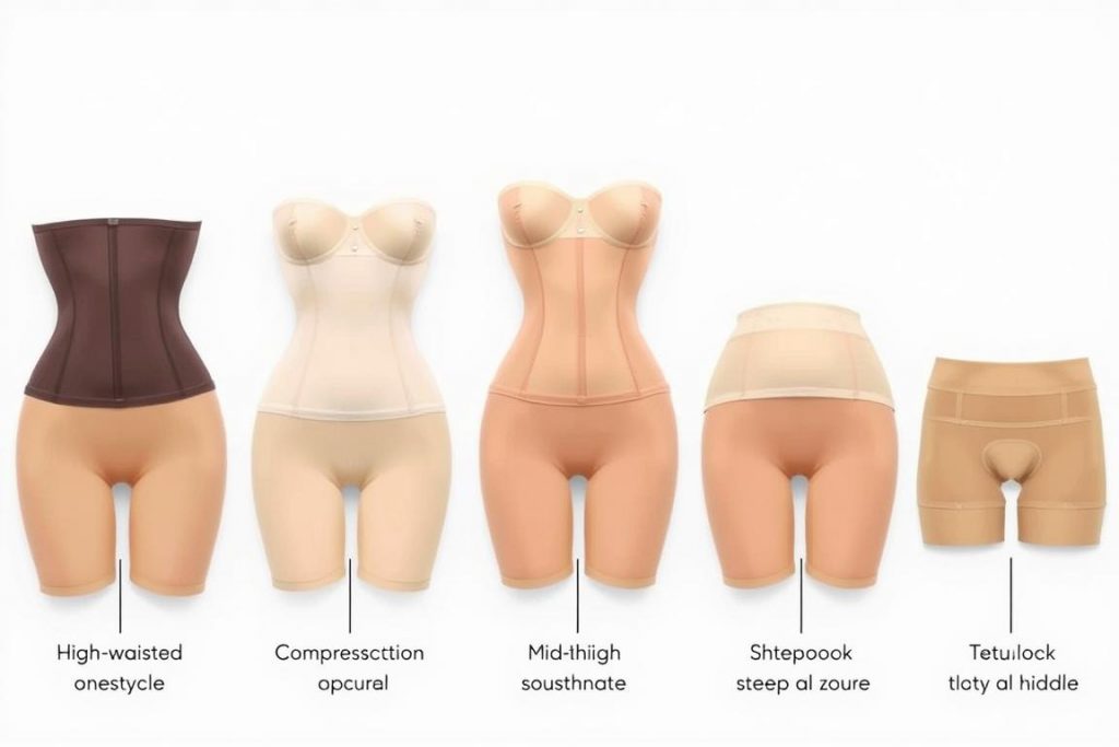 Différents types de gaines shapewear avec leurs caractéristiques spécifiques