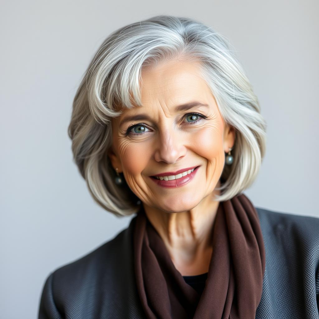 Femme de 65 ans élégante démontrant que la bienveillance envers soi n'a pas d'âge